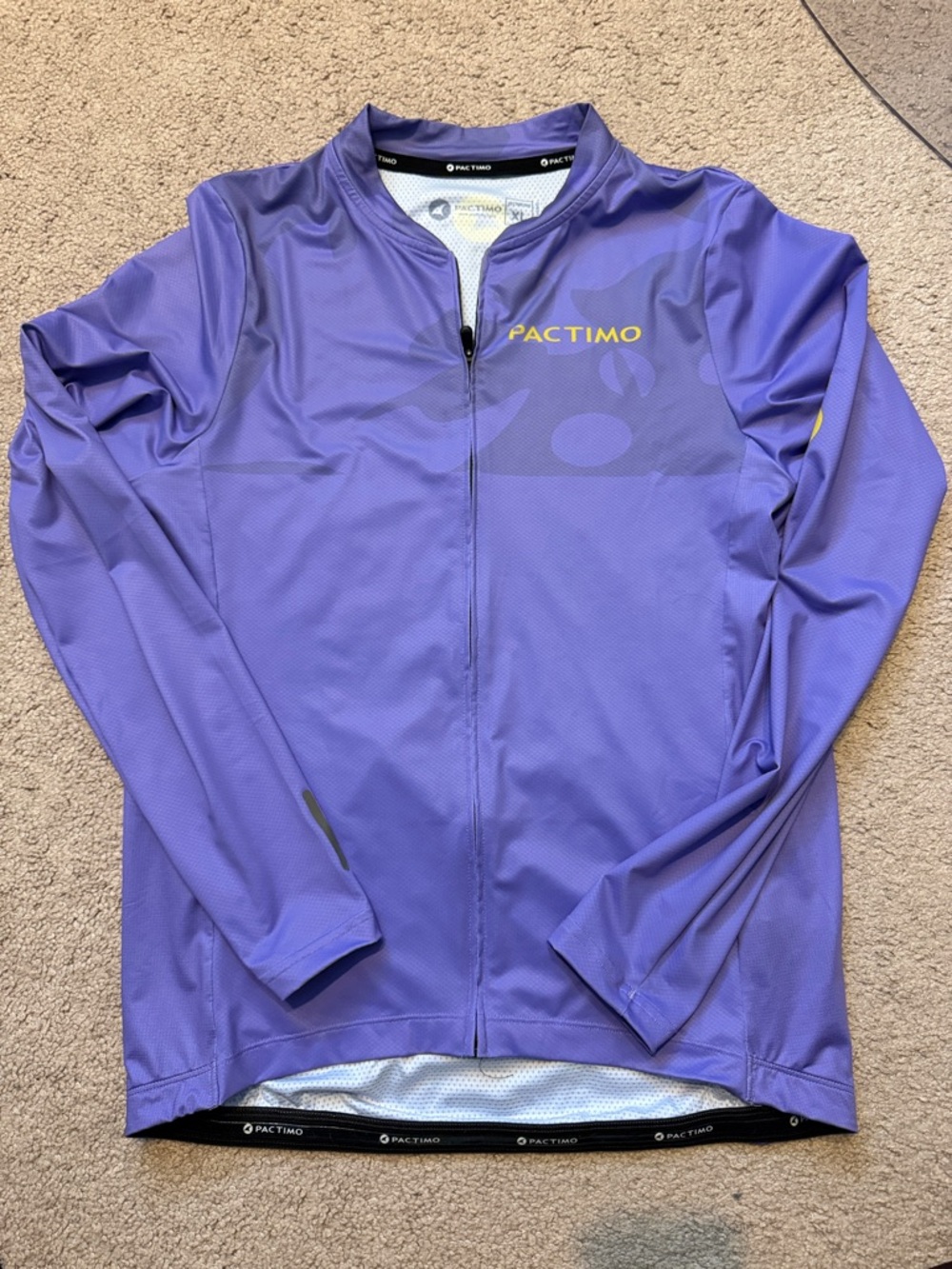 Pactimo Purple Long Sleeve Cycling Jersey